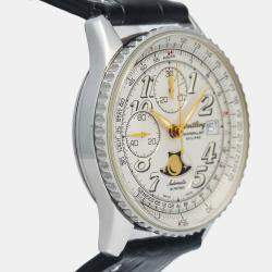 Breitling Montbrillant A43030 White Dial Stainless Steel Automatic Men's Wristwatch 41 mm