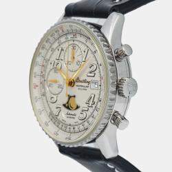 Breitling Montbrillant A43030 White Dial Stainless Steel Automatic Men's Wristwatch 41 mm