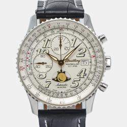 Breitling Montbrillant A43030 White Dial Stainless Steel Automatic Men's Wristwatch 41 mm