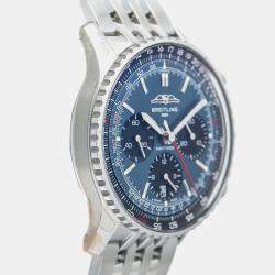 Breitling Blue Stainless Steel Navitimer AB0139  Automatic Men's Wristwatch 41mm