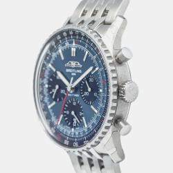 Breitling Blue Stainless Steel Navitimer AB0139  Automatic Men's Wristwatch 41mm