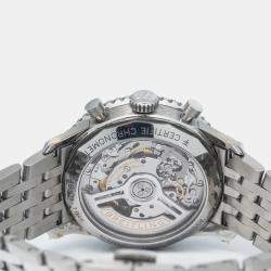 Breitling Blue Stainless Steel Navitimer AB0139  Automatic Men's Wristwatch 41mm