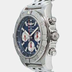 Breitling Chronomat 44 AB0110 United We Stand Limited Edition Blue Stainless Steel Men's Watch 44mm
