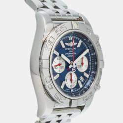 Breitling Chronomat 44 AB0110 United We Stand Limited Edition Blue Stainless Steel Men's Watch 44mm