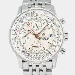 Breitling White Stainless Steel Navitimer A13324121G1A1 Automatic Men's Wristwatch 41mm