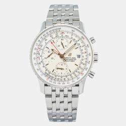 Breitling White Stainless Steel Navitimer A13324121G1A1 Automatic Men's Wristwatch 41mm