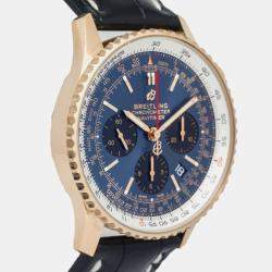 Breitling Navitimer RB0121211C1P2 Automatic Blue 18K Rose Gold Men's Wristwatch 43mm