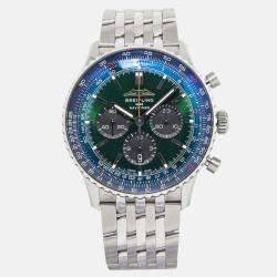 Breitling Navitimer AB0137 Automatic Green Stainless Steel Men's Wristwatch 46 mm
