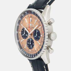 Breitling Navitimer AB0138 Automatic Salmon Stainless Steel Men's Wristwatch 43 mm