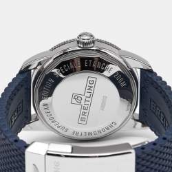 Pre Owned Breitling Blue Stainless Steel Rubber Superocean Heritage II AB201016/C960 Men's Wristwatch 42 mm