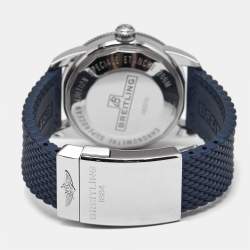 Pre Owned Breitling Blue Stainless Steel Rubber Superocean Heritage II AB201016/C960 Men's Wristwatch 42 mm