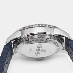 Pre Owned Breitling Blue Stainless Steel Rubber Superocean Heritage II AB201016/C960 Men's Wristwatch 42 mm