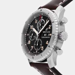 Pre-Owned Breitling Aviator 8 A13316101B1X3 Automatic Black Stainless Steel Men's Watch 43 mm