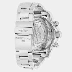 Pre Owned Breitling Super Avenger II A13371111C1A1 Automatic Blue Stainless Steel Men's Wristwatch 48 mm