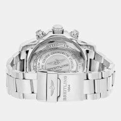 Pre Owned Breitling Super Avenger II A13371111C1A1 Automatic Blue Stainless Steel Men's Wristwatch 48 mm