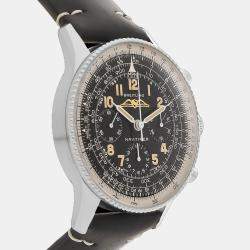Pre Owned Breitling Navitimer Ref. 806 1959 Re-Edition AB0910371B1X1 Manual Winding Black Stainless Steel Men’s Wristwatch 41mm