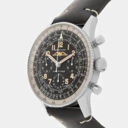 Pre Owned Breitling Navitimer Ref. 806 1959 Re-Edition AB0910371B1X1 Manual Winding Black Stainless Steel Men’s Wristwatch 41mm