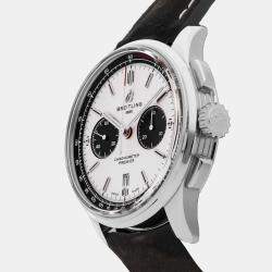 Pre Owned Breitling Premier B01 Chronograph AB0118221G1X2 Automatic Silver Stainless Steel Men’s Wristwatch 42mm
