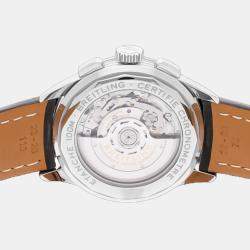 Pre Owned Breitling Premier B01 Chronograph AB0118221G1X2 Automatic Silver Stainless Steel Men’s Wristwatch 42mm