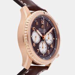Pre Owned Breitling Navitimer Aviator 8 B01 Chronograph RB0117131Q1P1 Automatic Brown 18k Rose Gold Men’s Wristwatch 43mm