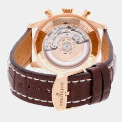 Pre Owned Breitling Navitimer Aviator 8 B01 Chronograph RB0117131Q1P1 Automatic Brown 18k Rose Gold Men’s Wristwatch 43mm