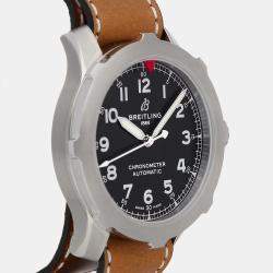 Pre Owned Breitling Aviator Super 8 B20 AB2040101B1X1 Automatic Black Stainless Steel Men’s Wristwatch 46 mm