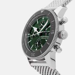 Pre Owned Breitling Superocean Heritage II A13313121L1A1 Automatic Green Stainless Steel Men’s Wristwatch 44 mm