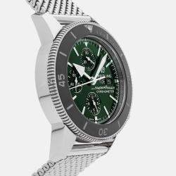 Pre Owned Breitling Superocean Heritage II A13313121L1A1 Automatic Green Stainless Steel Men’s Wristwatch 44 mm