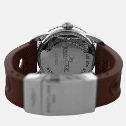 Pre Owned Breitling Superocean Heritage A37320 Automatic Cream Stainless Steel Men's Wristwatch 38 mm