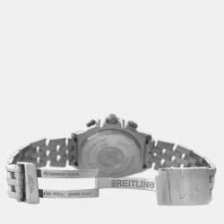 Pre Owned Breitling Crosswind A43355 Automatic Black Stainless Steel Men's Wristwatch 44 mm