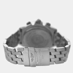 Pre Owned Breitling Crosswind A43355 Automatic Black Stainless Steel Men's Wristwatch 44 mm