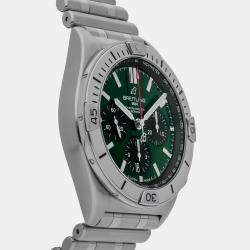 Pre Owned Breitling Chronomat AB0134101L1A1 Automatic Green Stainless Steel Men’s Wristwatch 42 mm