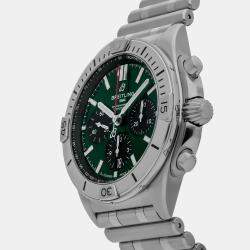 Pre Owned Breitling Chronomat AB0134101L1A1 Automatic Green Stainless Steel Men’s Wristwatch 42 mm
