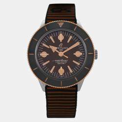 Pre Owned Breitling Bronze 18k Rose Gold Stainless Steel Superocean Heritage U103701A1Q1W1 Automatic Men's Wristwatch 42 mm