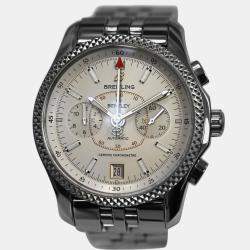 Pre Owned Breitling Bentley Mark VI P26362 Automatic Silver Platinum Stainless Steel Men's Wristwatch 42 mm