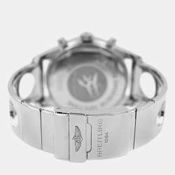 Pre Owned Breitling Transocean A19310 Automatic Silver Stainless Steel Men's Wristwatch 43 mm