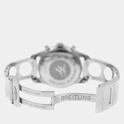 Pre Owned Breitling Transocean A19310 Automatic Silver Stainless Steel Men's Wristwatch 43 mm