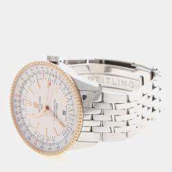 Pre Owned Breitling Navitimer U17326 Automatic Rose Gold Stainless Steel Men's Wristwatch 41.5 mm
