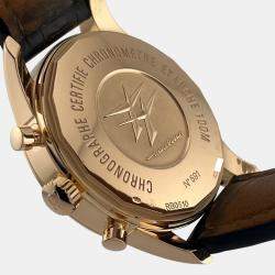 Pre Owned Breitling Transocean Unitime RB0510 Automatic Black 18k Rose Gold Men's Wristwatch 46 mm