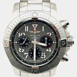 Pre Owned Breitling Avenger B01 AB0182 Automatic Grey Stainless Steel Men's Wristwatch 45 mm