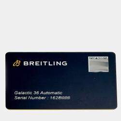 Pre Owned Breitling Galactic C37330/A724 Automatic White Mother of Pearl Stainless Steel 18K Rose Gold Unisex Wristwatch 36 mm