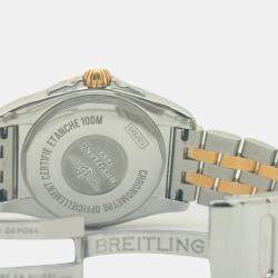 Pre Owned Breitling Galactic C37330/A724 Automatic White Mother of Pearl Stainless Steel 18K Rose Gold Unisex Wristwatch 36 mm