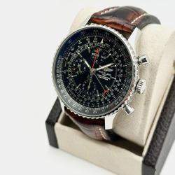 Pre Owned Breitling Navitimer 1884 A21350 Automatic Black Stainless Steel Men's Wristwatch 45 mm