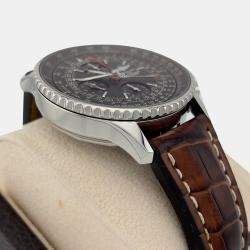 Pre Owned Breitling Navitimer 1884 A21350 Automatic Black Stainless Steel Men's Wristwatch 45 mm