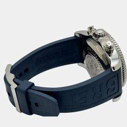 Pre Owned Breitling Superocean Chronograph M2000 A73310 Quartz Black Stainless Steel Men's Wristwatch 46 mm