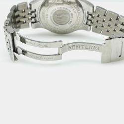 Pre Owned Breitling Montbrillant A23351 Automatic Black Stainless Steel Men's Wristwatch 47 mm