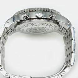 Pre Owned Breitling Montbrillant A23351 Automatic Black Stainless Steel Men's Wristwatch 47 mm