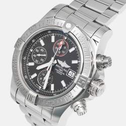 Pre Owned Breitling Avenger ll Chronograph A1338111/SC32 Black Dial Stainless Steel Men's Wristwatch 43 mm