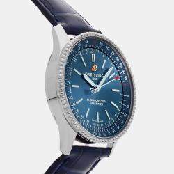 Pre Owned Pre-Owned Breitling Navitimer A17395161C1P2 Blue Automatic Stainless Steel Men's Wristwatch 35 mm