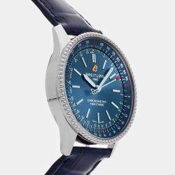 Pre Owned Pre-Owned Breitling Navitimer A17395161C1P2 Blue Automatic Stainless Steel Men's Wristwatch 35 mm